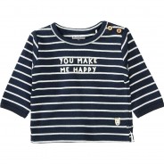 Preisvergleich für Oberteile: Baby Langarmshirt  dunkelblau Gr. 56 Jungen Kinder
