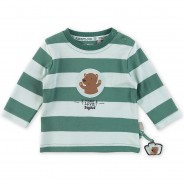 Preisvergleich für Oberteile: Baby Langarmshirt FOREST LOVE , Waldtiere grün Gr. 92 Jungen Kleinkinder