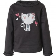 Preisvergleich für Oberteile: Baby Langarmshirt  grau Gr. 80 Mädchen Kinder