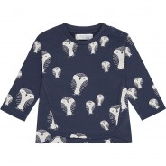 Preisvergleich für Oberteile: Baby Langarmshirt KLARA , Eulen dunkelblau Gr. 86 Mädchen Kleinkinder
