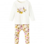 Preisvergleich für Hosen: Baby Langarmshirt NBFTABEA , Bundweite BIG, Organic Cotton weiß Gr. 62 Mädchen Baby