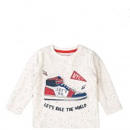 Preisvergleich für Oberteile: Baby Langarmshirt  offwhite Gr. 116/122 Jungen Kinder
