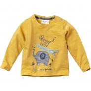 Preisvergleich für Oberteile: Baby Langarmshirt , Organic Cotton gelb Gr. 98/104 Jungen Kleinkinder