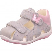 Preisvergleich für Schuhe: Baby Sandalen FANNI WMS Weite M4  grau-kombi Gr. 23 Mädchen Kleinkinder