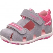 Preisvergleich für Schuhe: Baby Sandalen FANNI WMS Weite M4  rosa/grau Gr. 22 Mädchen Kleinkinder
