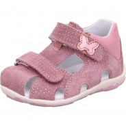 Preisvergleich für Schuhe: Baby Sandalen FANNI WMS Weite M4 , Schmetterlinge rosa-kombi Gr. 26 Mädchen Kleinkinder