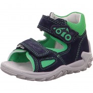 Preisvergleich für Schuhe: Baby Sandalen FLOW , WMS-Weite M4 blau/grün Gr. 20 Jungen Kleinkinder