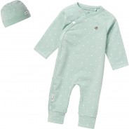 Preisvergleich für Strampler & Spieler: Baby Set Strampler+Mütze REVUCA, Organic Cotton grün Gr. 74