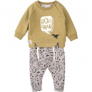 Preisvergleich für Oberteile: Baby Set Sweatshirt + Leggings  khaki Gr. 92/98 Jungen Kleinkinder