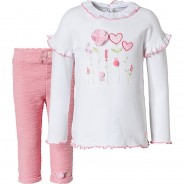 Preisvergleich für Hosen: Baby Set T-Shirt + Hose  rosa Gr. 56 Mädchen Baby