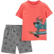 Preisvergleich für Hosen: Baby Set T-Shirt + Shorts  mehrfarbig Gr. 68 Jungen Baby