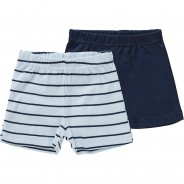 Preisvergleich für Hosen: Baby Shorts Doppelpack  blau-kombi Gr. 80 Jungen Kinder
