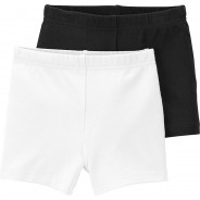 Preisvergleich für Hosen: Baby Shorts Doppelpack  blau/weiß Gr. 86/92 Mädchen Kleinkinder