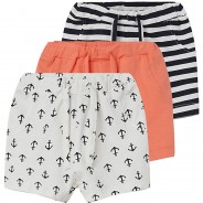 Preisvergleich für Hosen: Baby Shorts NBMFAKTOR 3er Pack , Organic Cotton dunkelblau Gr. 56 Jungen Kinder