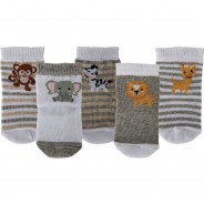 Preisvergleich für Strumpfwaren: Baby Socken, 5er Pack - Strumpf, Tiermotive, 0-1 Jahre, One Size Socken Kinder mehrfarbig Gr. 18/19  Kinder
