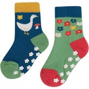 Preisvergleich für Strumpfwaren: Baby Socken GRIPPY , Organic Cotton grün Gr. 35-38 Mädchen Kinder