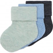 Preisvergleich für Strumpfwaren: Baby Socken NBNNEEL 3er Pack anthrazit Gr. 62/68