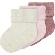 Preisvergleich für Strumpfwaren: Baby Socken NBNNEEL 3er Pack bordeaux Gr. 62/68