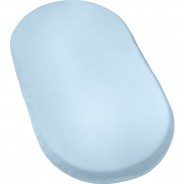 Preisvergleich für Babybettwäsche: Baby-Spannbettlaken Single-Jersey San Francisco hellblau Gr. 40 x 70