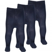 Preisvergleich für Strumpfwaren: Baby Strickstrumpfhose 3er Pack dunkelblau Gr. 74/80
