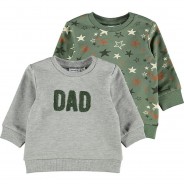 Preisvergleich für Oberteile: Baby Sweatshirt NBMSTEVE Doppelpack , Organic Cotton anthrazit Gr. 86 Jungen Kinder