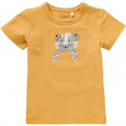 Preisvergleich für Oberteile: Baby T-Shirt NBMJAMES , Organic Cotton gelb Gr. 80 Jungen Baby