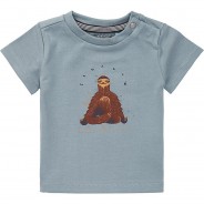 Preisvergleich für Oberteile: Baby T-Shirt , Organic Cotton blau/grau Gr. 86 Jungen Kleinkinder