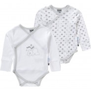 Preisvergleich für Strampler & Spieler: Baby Wickelbody Doppelpack mehrfarbig Gr. 50