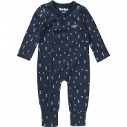 Preisvergleich für Strampler & Spieler: Baby Wickelbody , Organic Cotton blau Gr. 56 Jungen Baby