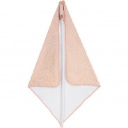 Preisvergleich für Heimtextilien: Babybadetuch, 75 x 75 cm, Snake pale pink rosa/weiß