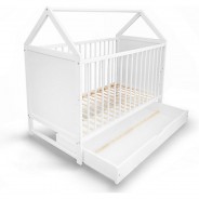 Preisvergleich für Kinderbetten: Babybett CHARLIE weiß Gr. 60 x 120