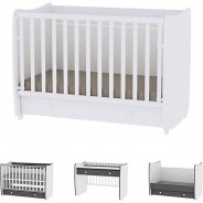Preisvergleich für Kinderbetten: Babybett Dream Gitterbetten weiß Gr. 70 x 140