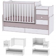 Preisvergleich für Kinderbetten: Babybett Maxi Plus New Gitterbetten beige