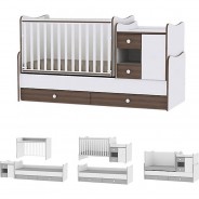 Preisvergleich für Kinderbetten: Babybett Mini Max Gitterbetten braun