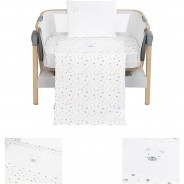 Preisvergleich für Babybettwäsche: Babybettwäsche My Teddy Bettwäsche weiß Gr. 55 x 85