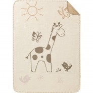 Preisvergleich für Heimtextilien: Babydecke Baumwolle, Jacquard sand Gr. 75 x 100