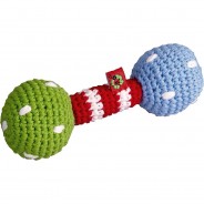 Preisvergleich für Babyspielzeug: BabyGlück: Häkel-Rassel blau mehrfarbig