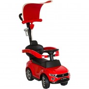 Preisvergleich für Kinderfahrzeuge: Babyrutscher VW Kinderfahrzeug mit Schiebestange und Dach rot