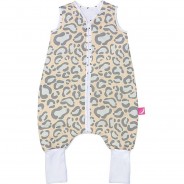 Preisvergleich für Schlafsäcke: Babyschlafsack aus Baumwolle mit Beinen gefüttert - TOG 2, Größe: 1-1,5 Jahre - Leo apricot hellgrau Gr. 80/86