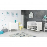 Preisvergleich für Kinder- & Jugendzimmer: "Babyzimmer Set ""Blanka"" 2-teilig Weiß" weiß