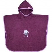 Preisvergleich für Bademode: Bade-Poncho Katze, 60 x75 cm altrosa Gr. 60 x 75 Mädchen Kleinkinder