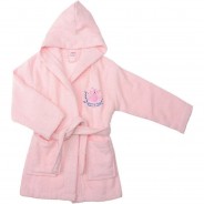 Preisvergleich für Bademode: "Bademantel mit Kapuze, Frottee, rosa mit Stickerei ""Krabbe"", 6-12 Monate" Gr. 74/80 Mädchen Baby