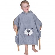 Preisvergleich für Bademode: Badeponcho, Seehund, grau, 75 x 60 cm Gr. 75 x 120