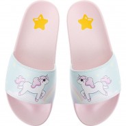 Preisvergleich für Bademode: Badeschlappen Einhorn, Badelatschen Badeschuhe Kinder Mädchen Jungen Badelatschen rosa Gr. 28/29