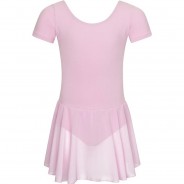 Preisvergleich für Sportbekleidung: Ballett Body Lucy mit Röckchen aus Chiffon Ballettkleider  hellrosa Gr. 158/164 Mädchen Kinder
