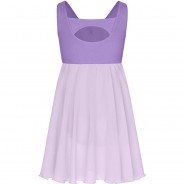 Preisvergleich für Sportbekleidung: Ballett Trikot Helena mit Glitzerstein, Empire Style Ballettkleider  flieder Gr. 128/134 Mädchen Kinder