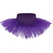 Preisvergleich für Sportbekleidung: Ballett Tutu Rock Pia, 3 Lagen Tüll Ballettröcke  dunkellila Gr. 140/146 Mädchen Kinder