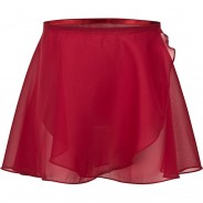 Preisvergleich für Sportbekleidung: Ballett Wickelrock Emma aus Chiffon Ballettröcke  bordeaux Gr. 128/134 Mädchen Kinder