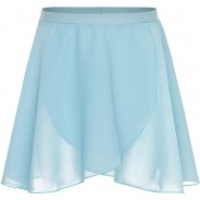 Preisvergleich für Sportbekleidung: Ballettrock Emily aus Chiffon in Wickeloptik Ballettröcke  hellblau Gr. 92/98 Mädchen Kleinkinder