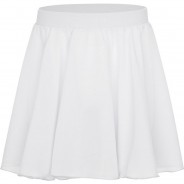 Preisvergleich für Sportbekleidung: Ballettrock Eva mit einer Lage Chiffon Ballettröcke  weiß Gr. 128/134 Mädchen Kinder